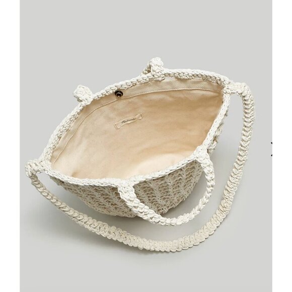 Madewell Womens Crocheted Shoulder Bag Antique Cream AH772 - Picture 2 of 5